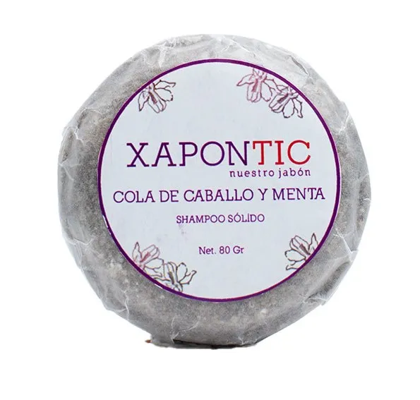 Champú sólido COLA DE CABALLO Y MENTA de 80 gr. Xapontic