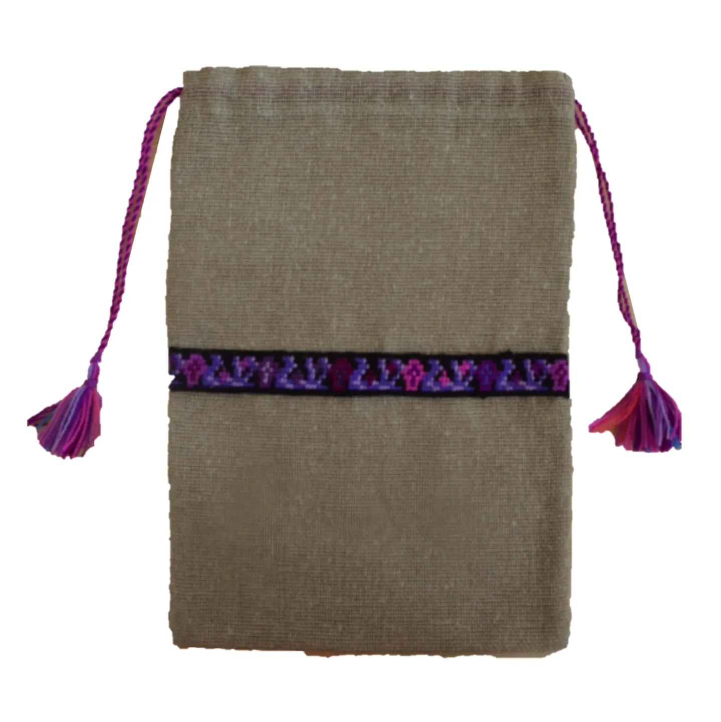 Bolsa artesanal de 1 kg. con bordado Tseltal