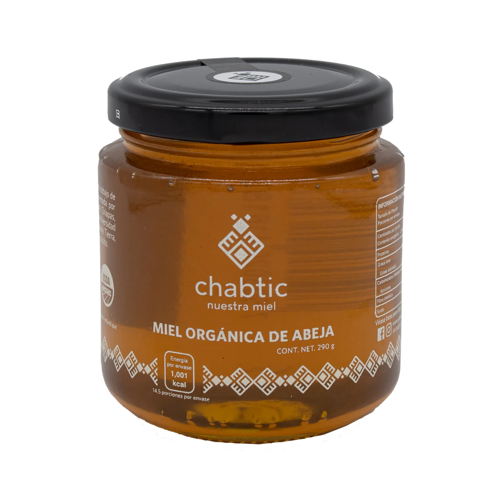 Frasco de 290 g. Chabtic - Miel Orgánica