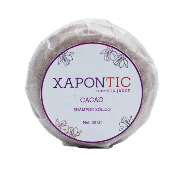 Champú sólido CACAO de 80 g. Xapontic