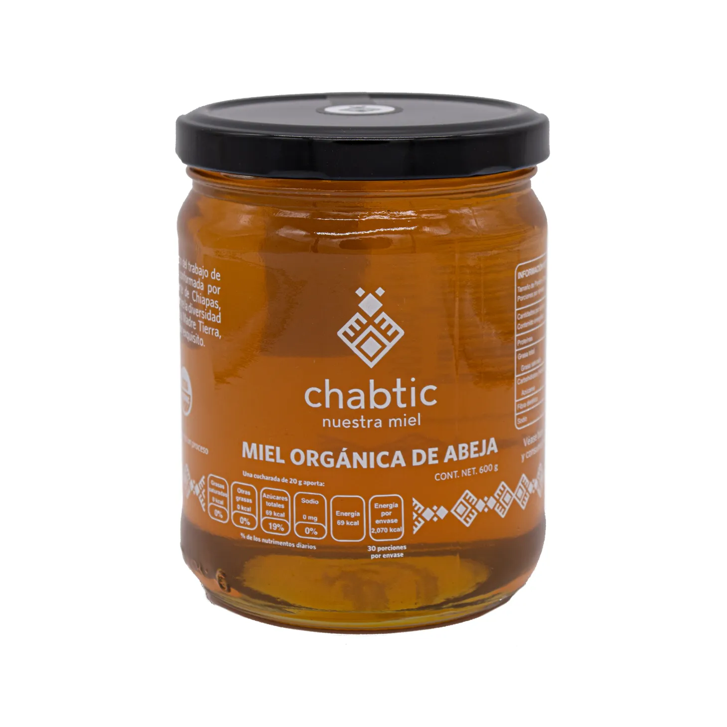 Frasco de 600 g. Chabtic - Miel Orgánica